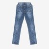 Niebieskie damskie spodnie jeansowe - Odzież