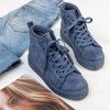 Niebieskie sneakersy na platformie Bucca - Obuwie