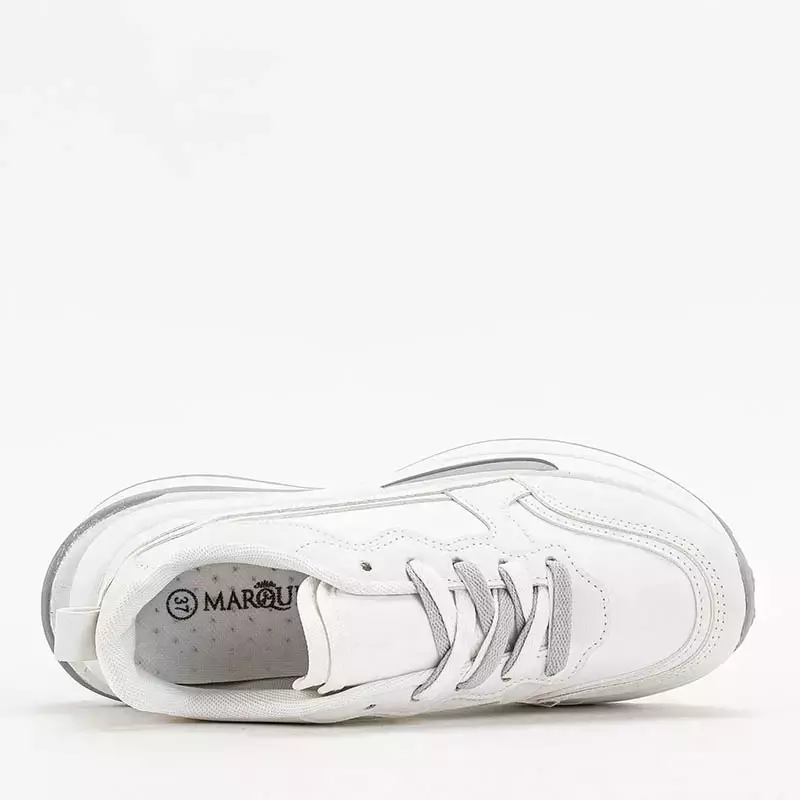 OUTLET Białe sportowe buty damskie Zubby - Obuwie