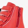 OUTLET Czerwone dziecięce sportowe sneakersy z kokardkami Pantloye - Obuwie