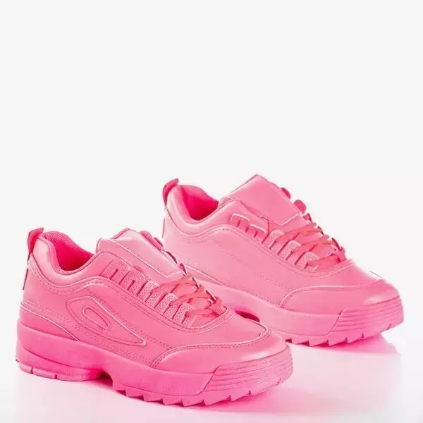 OUTLET Neonowe różowe sneakersy damskie That's It - Obuwie