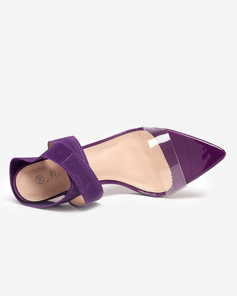 OUTLET Sandały damskie na szpilce w kolorze fioletowym Koali- Obuwie