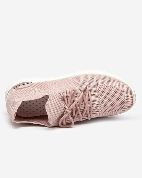 Royalfashion Różowe tkaninowe sportowe buty damskie Ferroni