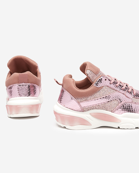 Różowe damskie buty sportowe sneakersy Filondi - Obuwie