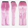 Różowe damskie spodnie proste - Spodnie