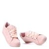 Różowe damskie  sportowe buty z kokardą Brooke - Obuwie