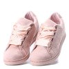 Różowe damskie  sportowe buty z kokardą Brooke - Obuwie