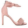 Różowe sandały na szpilce Tvelenea - Obuwie
