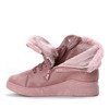 Różowe sneakersy ocieplane Mela - Obuwie