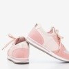 Różowe sportowe buty damskie na krytym koturnie Lyseria - Obuwie