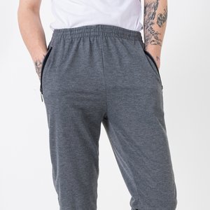 Szare męskie spodnie dresowe - Odzież
