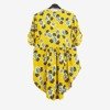 Wzorzysta tunika damska w kolorze żółtym - Odzież