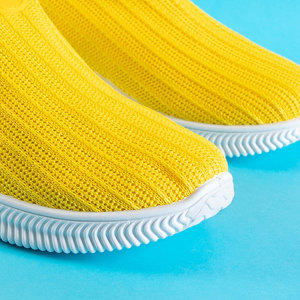 Żółte damskie sportowe buty typu slip on Anasteisha - Obuwie