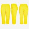 Żółte legginsy krótkie ze ściągaczem - Spodnie