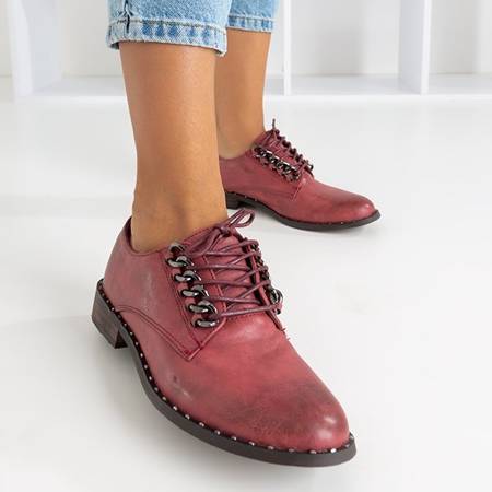Бордові жіночі туфлі з прикрасами Kasaki - Взуття