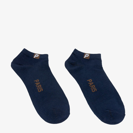 Чоловічі темно-сині бавовняні короткі шкарпетки - Нижня білизна