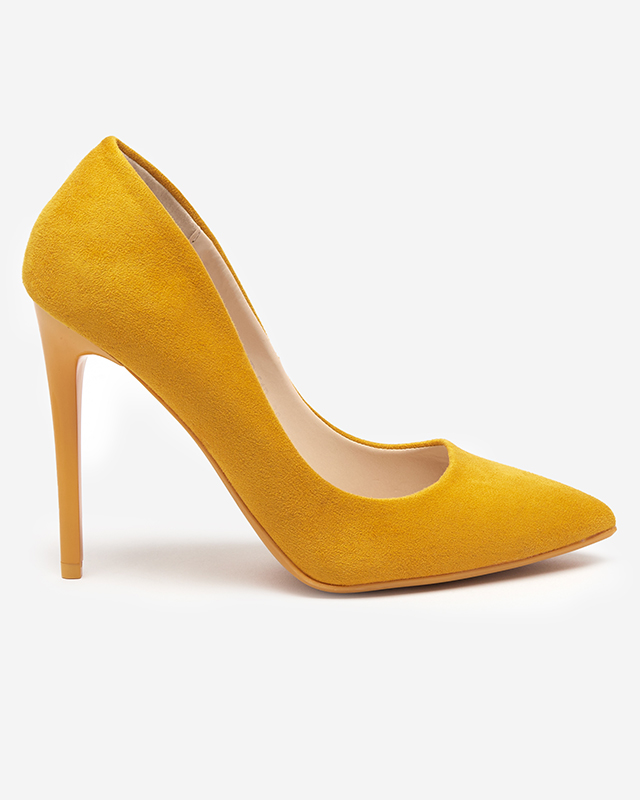 OUTLET Жовті жіночі туфлі з еко замшею на шпильці Veneci - Взуття
