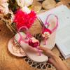 Босоніжки фуксія з декоративною квіткою Tatia - Взуття
