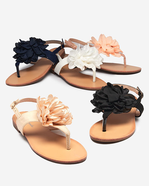 Босоніжки жіночі напудрені з квіткою Нерікала - Взуття
