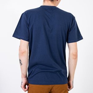 Чоловіча футболка темно-синього кольору з принтом