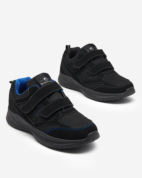 Чоловічі синьо-чорні туфлі Beniros Velcro - Взуття