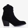 Чорні ажурні типу ковбойські черевики Tentena  - Взуття