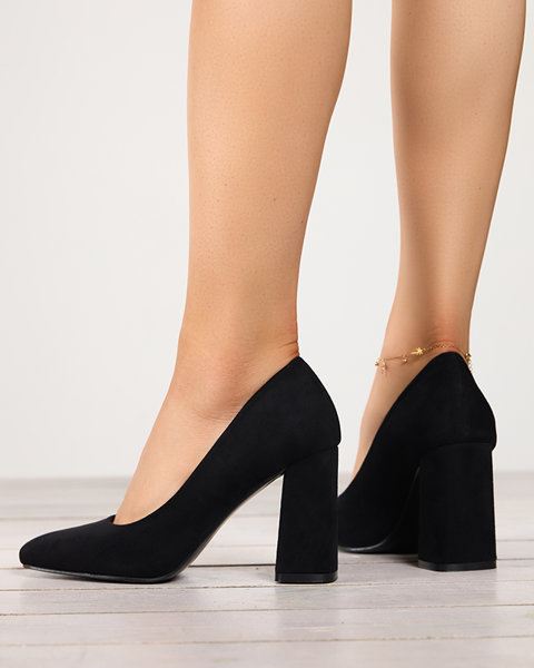 Чорні жіночі туфлі з квадратним носком Zerila - Взуття