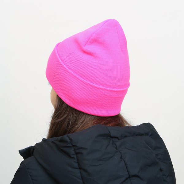 Неонова рожева жіноча шапка біні - Аксесуари