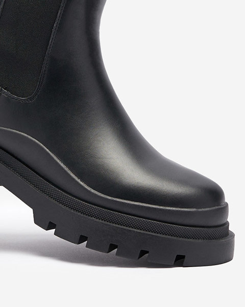 OUTLET Чорні жіночі черевики на плоскому каблуці Okidas - Взуття