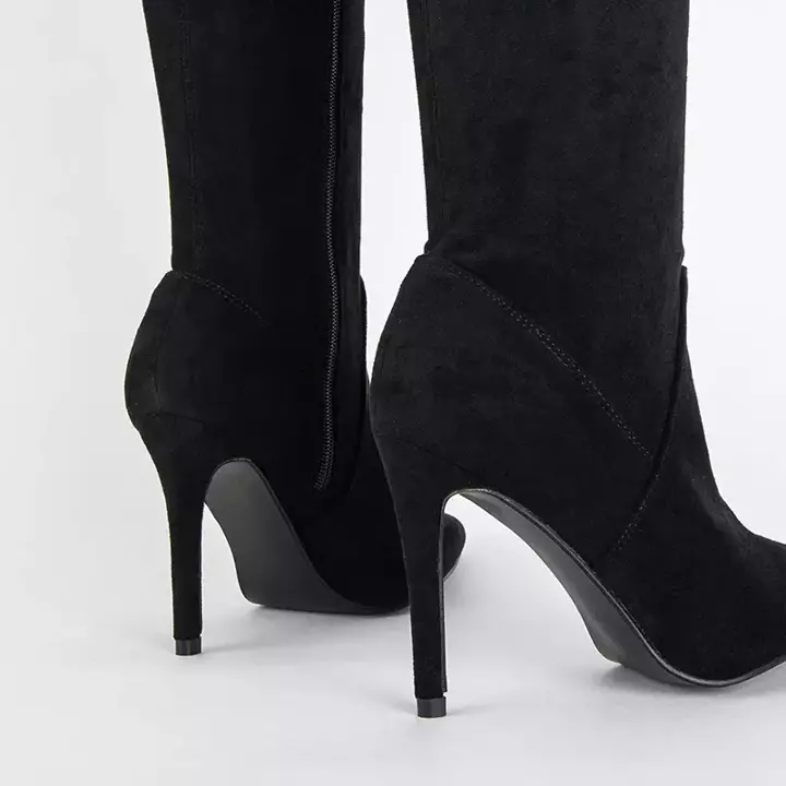 OUTLET Чорні жіночі чоботи вище коліна Lokitas - Взуття