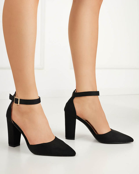 OUTLET Чорні жіночі сандалі на пост Kinotia - Взуття