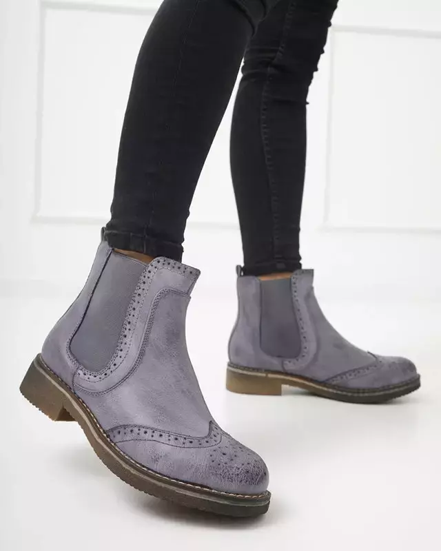 OUTLET Фіолетово-сірі жіночі чоботи Usubi- Footwear