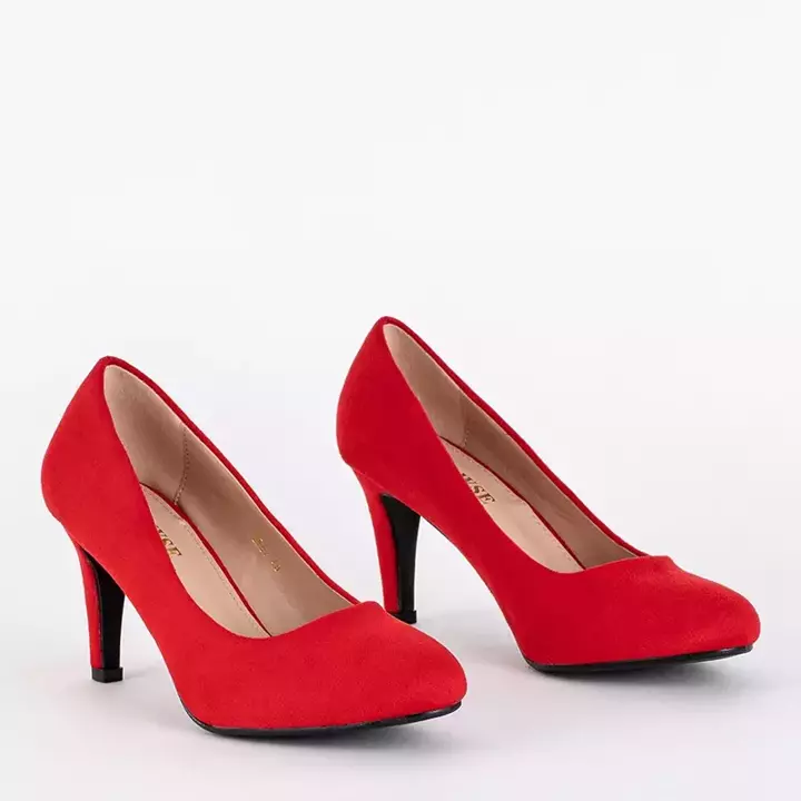 OUTLET Класичні червоні туфлі на каблуці Hikka - Туфлі