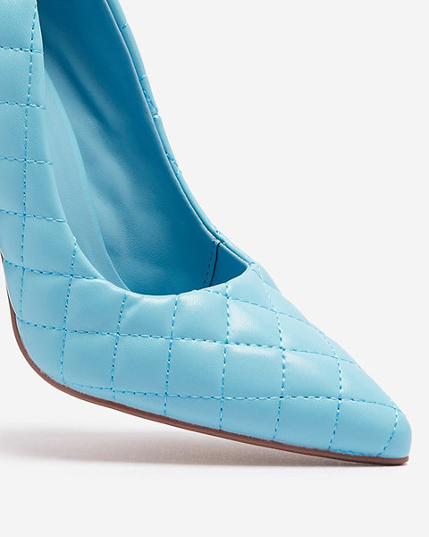 OUTLET Сині жіночі туфлі-човники на шпильці з тисненням Torosa- Footwear