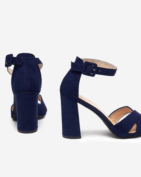 OUTLET Темно-сині жіночі босоніжки на посту Lexyra - Взуття