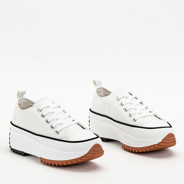 OUTLET Жіночі білі кросівки на платформі Treminso - Взуття