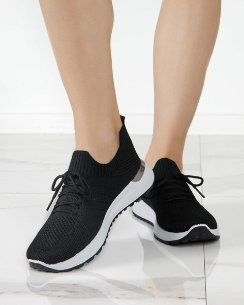 OUTLET Жіночі чорні ткані кросівки Erina - Взуття