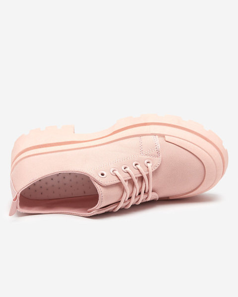 OUTLET Жіночі рожеві туфлі на шнурівці Rozia - Взуття