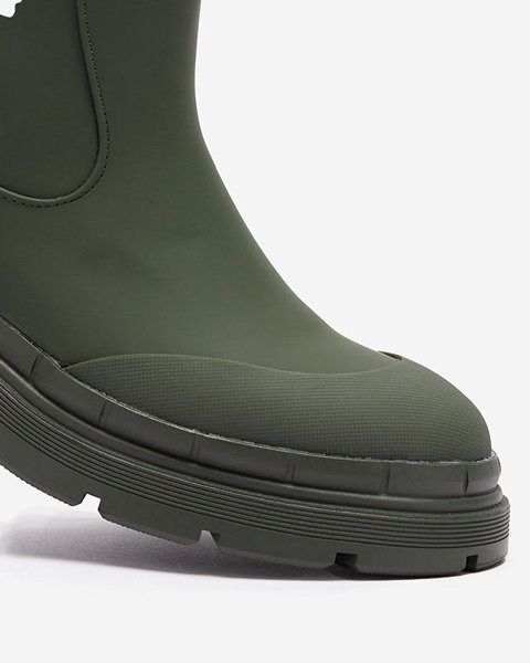 OUTLET Жіночі утеплені темно-зелені високі черевики Jori - Взуття