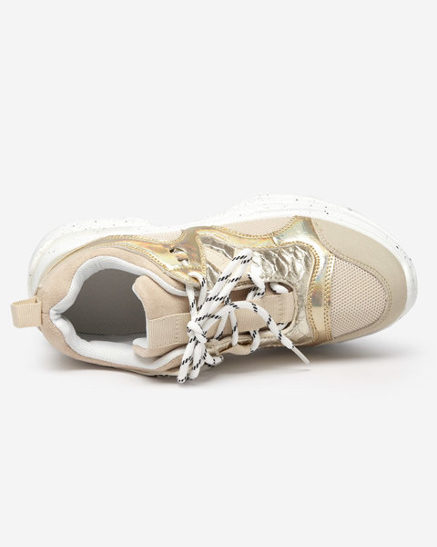 OUTLET Золото-бежеве жіноче спортивне взуття, кросівки Dejis - Взуття