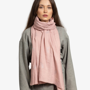 Рожевий жіночий теплий шарф