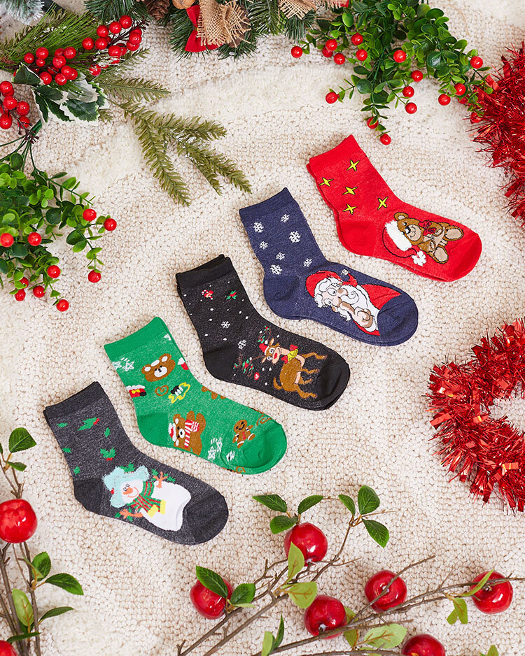 Royalfashion Комплект дитячих різдвяних шкарпеток 5/уп