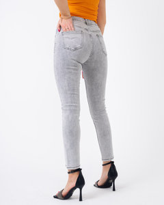 Сірі жіночі вузькі джинси - Одяг