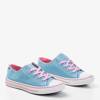 Світло-сині кросівки з рожевими шнурками Fips - Взуття 1