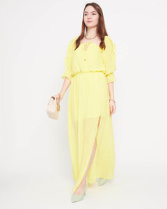 Жіноча жовта іспанська сукня максі - Одяг