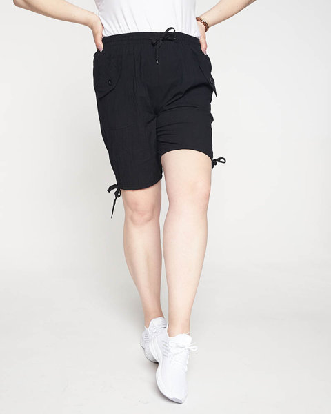 Жіночі чорні шорти довжиною до колін - Одяг