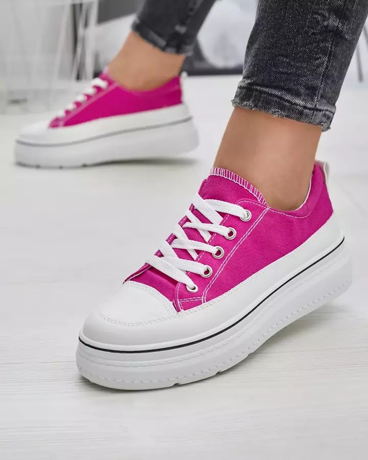 Жіночі кросівки кольору фуксія на платформі Veritar - Взуття
