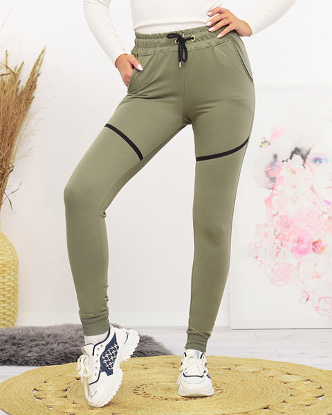 Жіночі зелені спортивні штани - Одяг