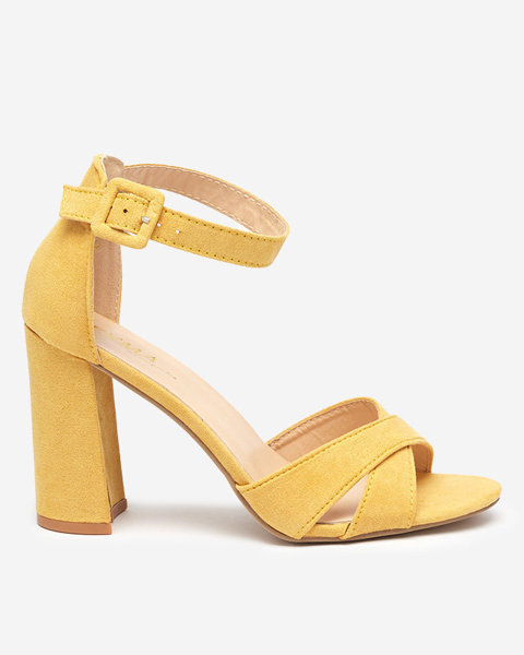 Жовті жіночі босоніжки на стовпі Lexyr - Взуття